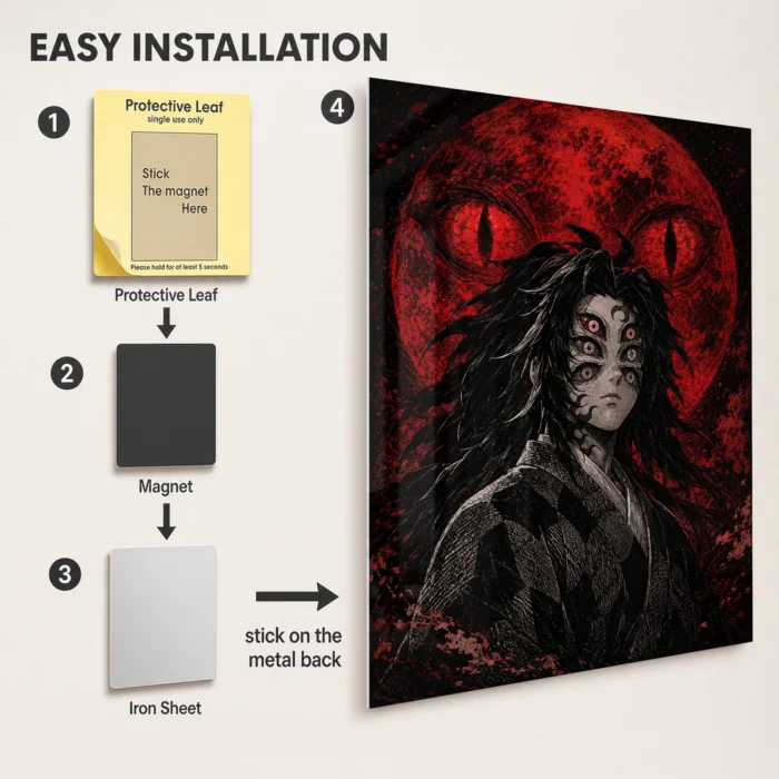 Slayer Kokushibo Metal Poster Wall Decor
  - A - Image 2