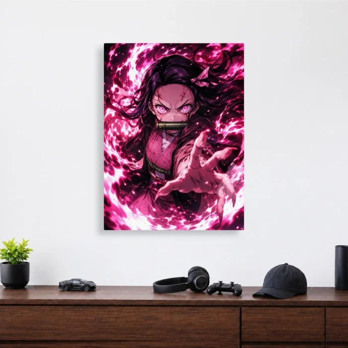 Slayer Nezuko Metal Poster Wall Decor - Image 3