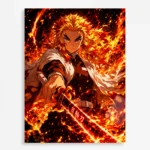 Slayer Rengoku Metal Poster Wall Decor -
  A