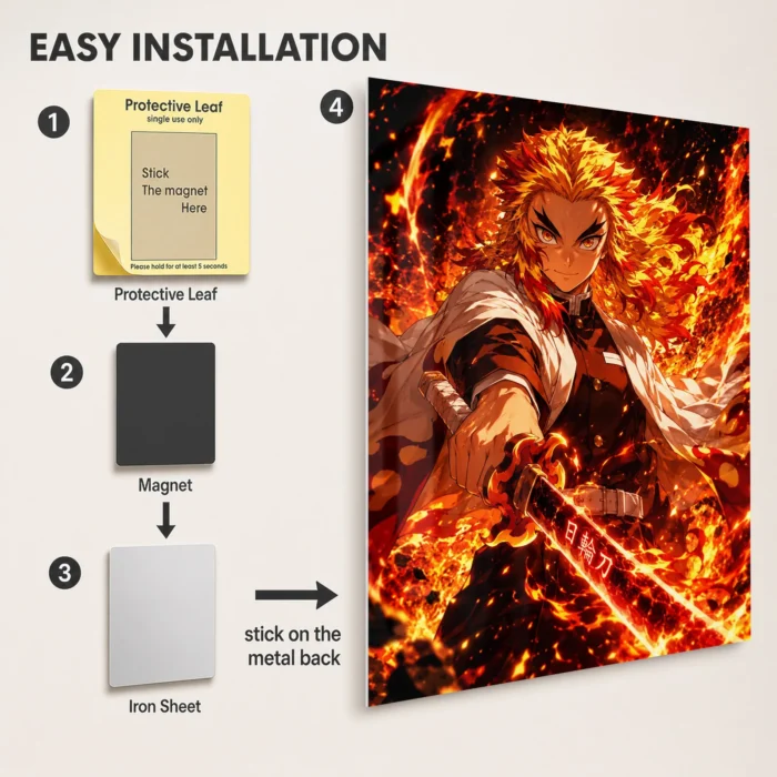 Slayer Rengoku Metal Poster Wall Decor -
  A - Image 2