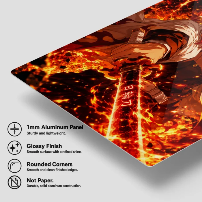 Slayer Rengoku Metal Poster Wall Decor -
  A - Image 5