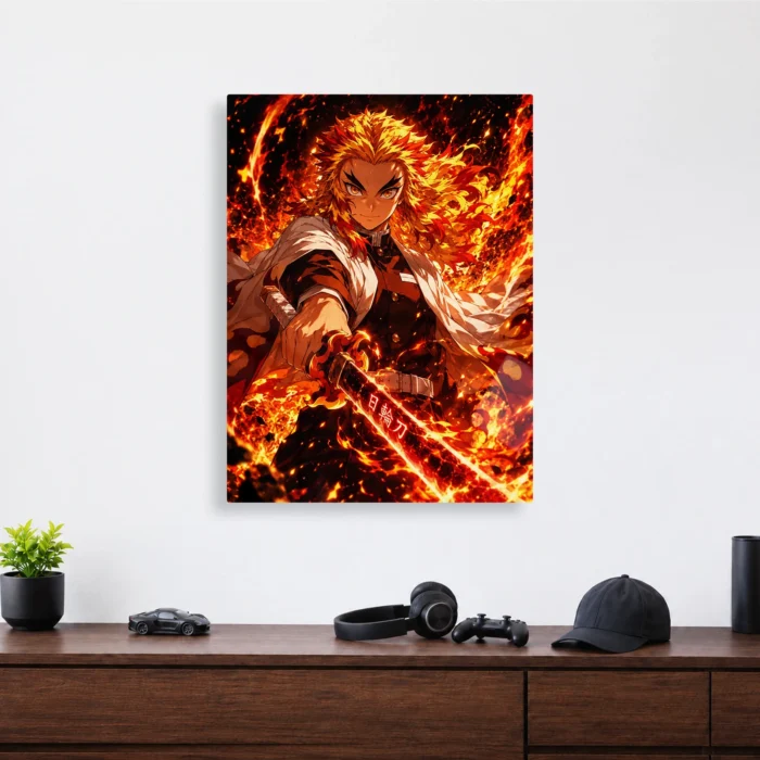 Slayer Rengoku Metal Poster Wall Decor -
  A - Image 3
