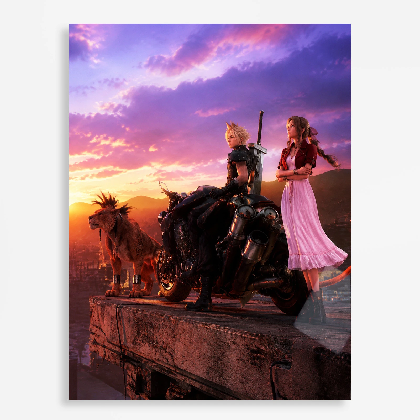 video game metal poster (102) s1 FFVII Aerith Gainsborough Metal Poster Wall Decor - Image 1