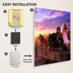 FFVII Aerith Gainsborough Metal Poster Wall Decor - Image 2