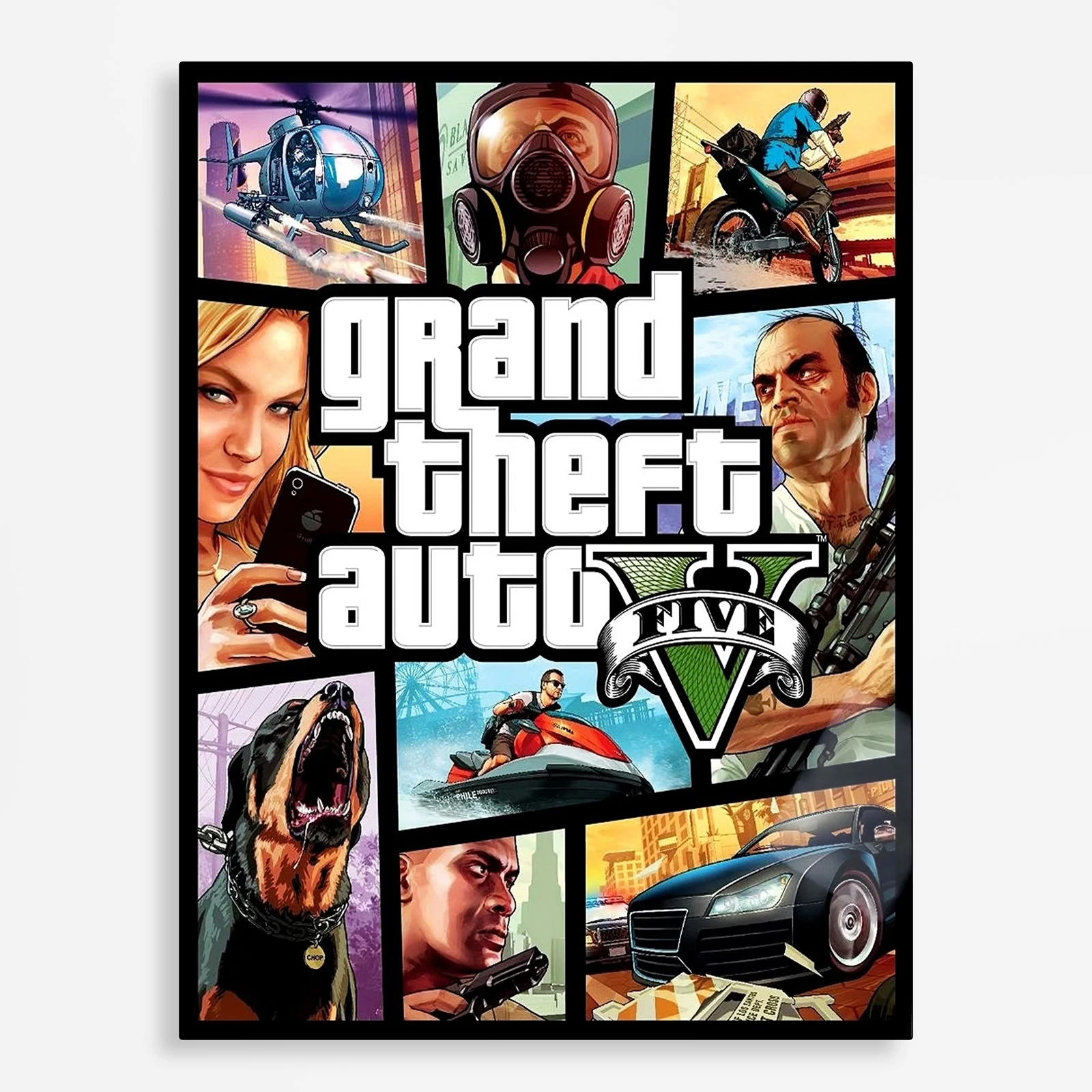video game metal poster (104) s1 GTA V Metal Poster Wall Decor - Image 1