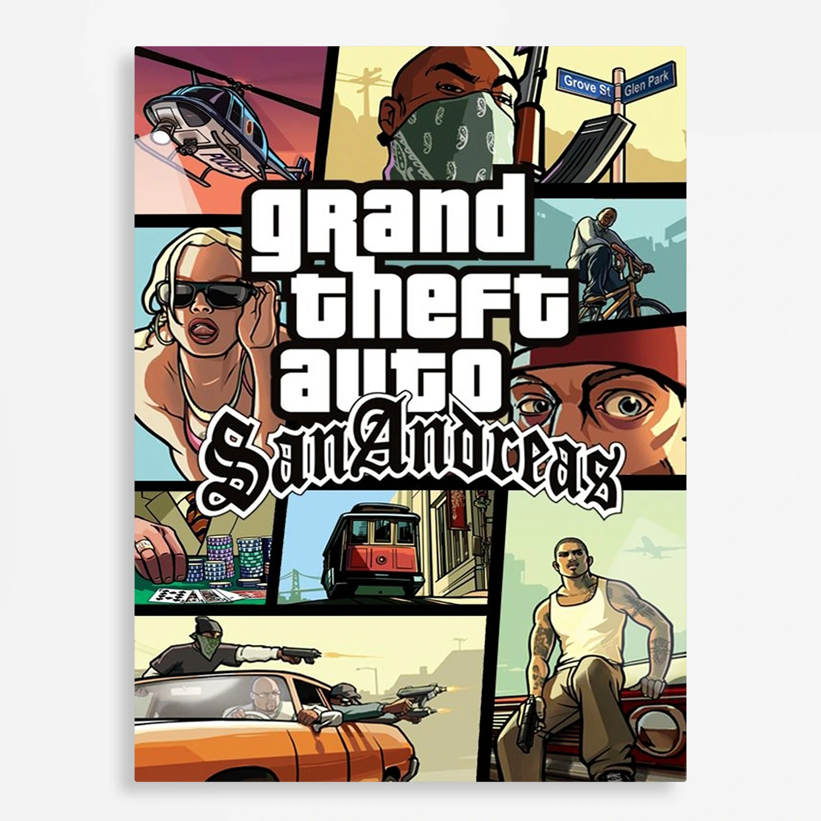 video game metal poster (105) s1 GTA V Metal Poster Wall Decor - A - Image 1