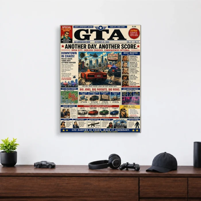 GTA: Vice City Metal Poster Wall Decor - Image 3