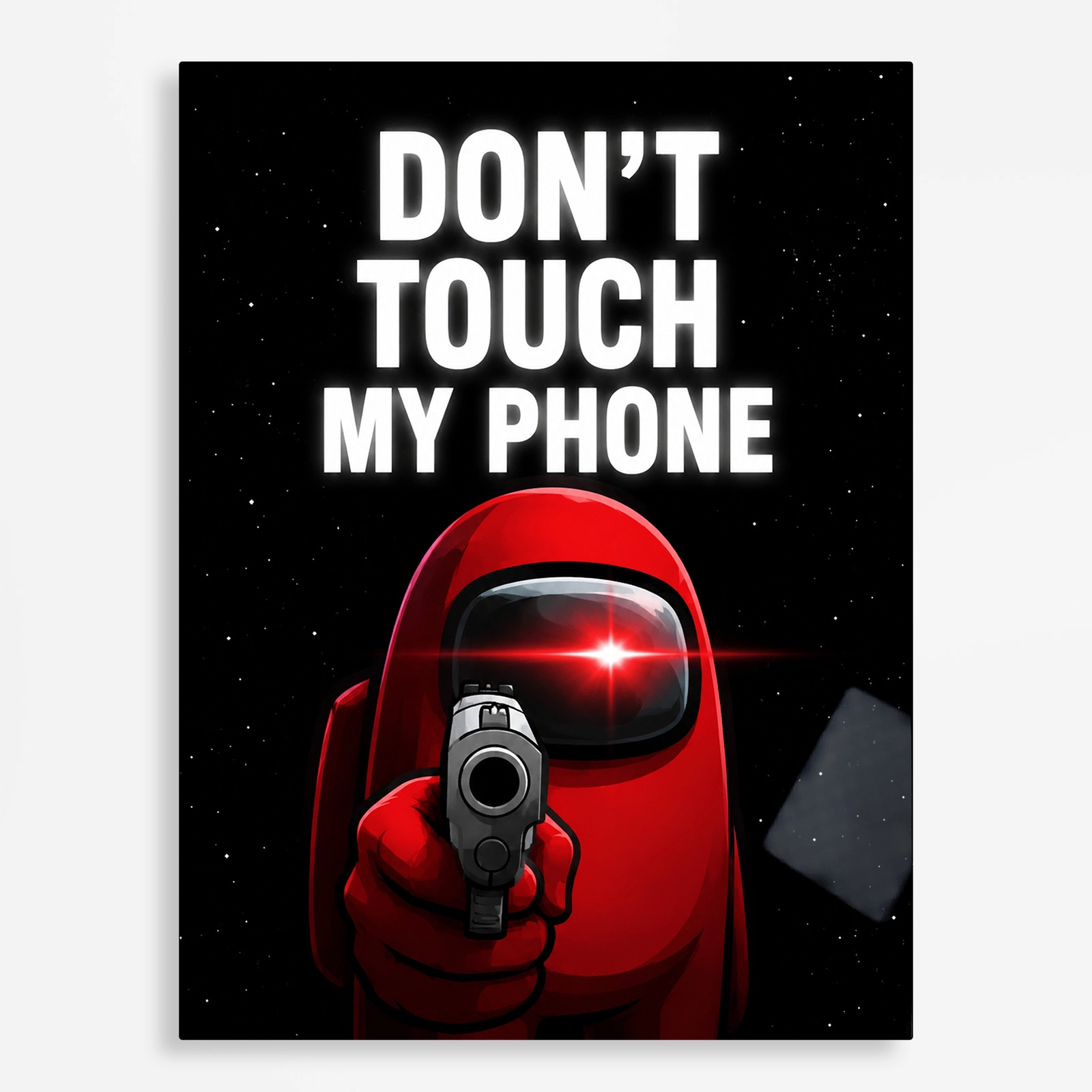 video game metal poster (11) s1 AU Red Crewmate Metal Poster Wall Decor - Image 1
