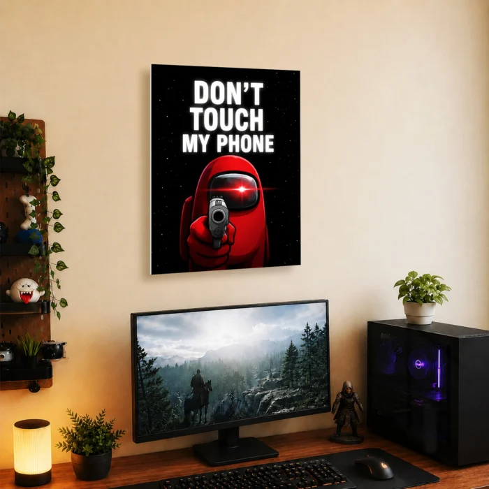 AU Red Crewmate Metal Poster Wall Decor - Image 5