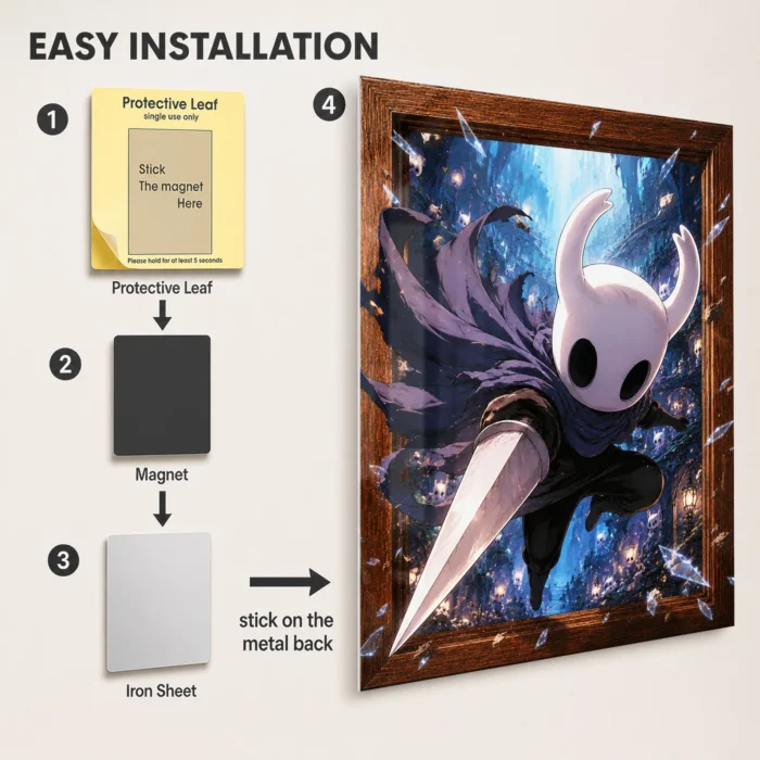 HK The Knight Metal Poster Wall Decor - Image 2