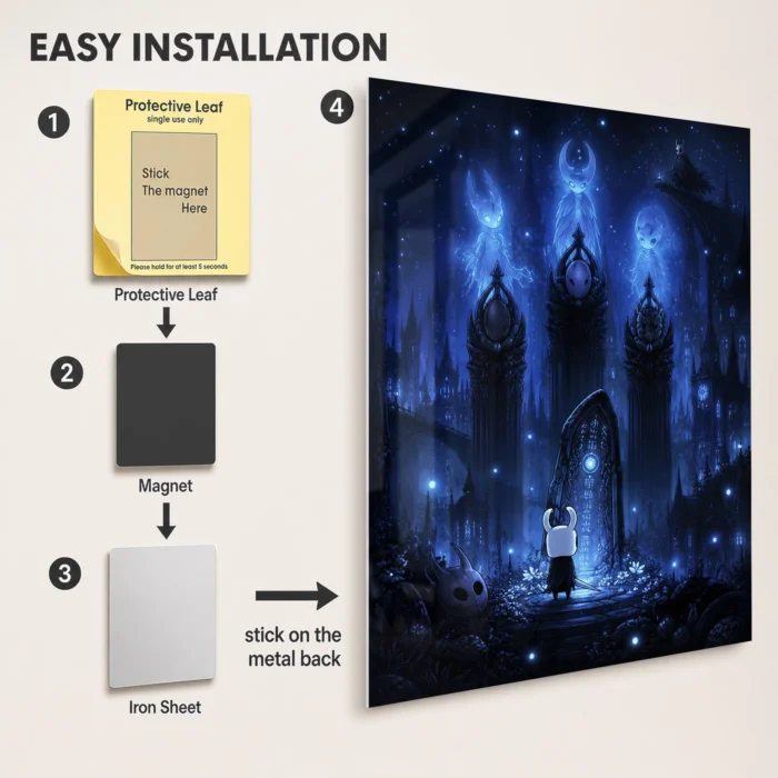 HK The Knight Metal Poster Wall Decor - D - Image 2