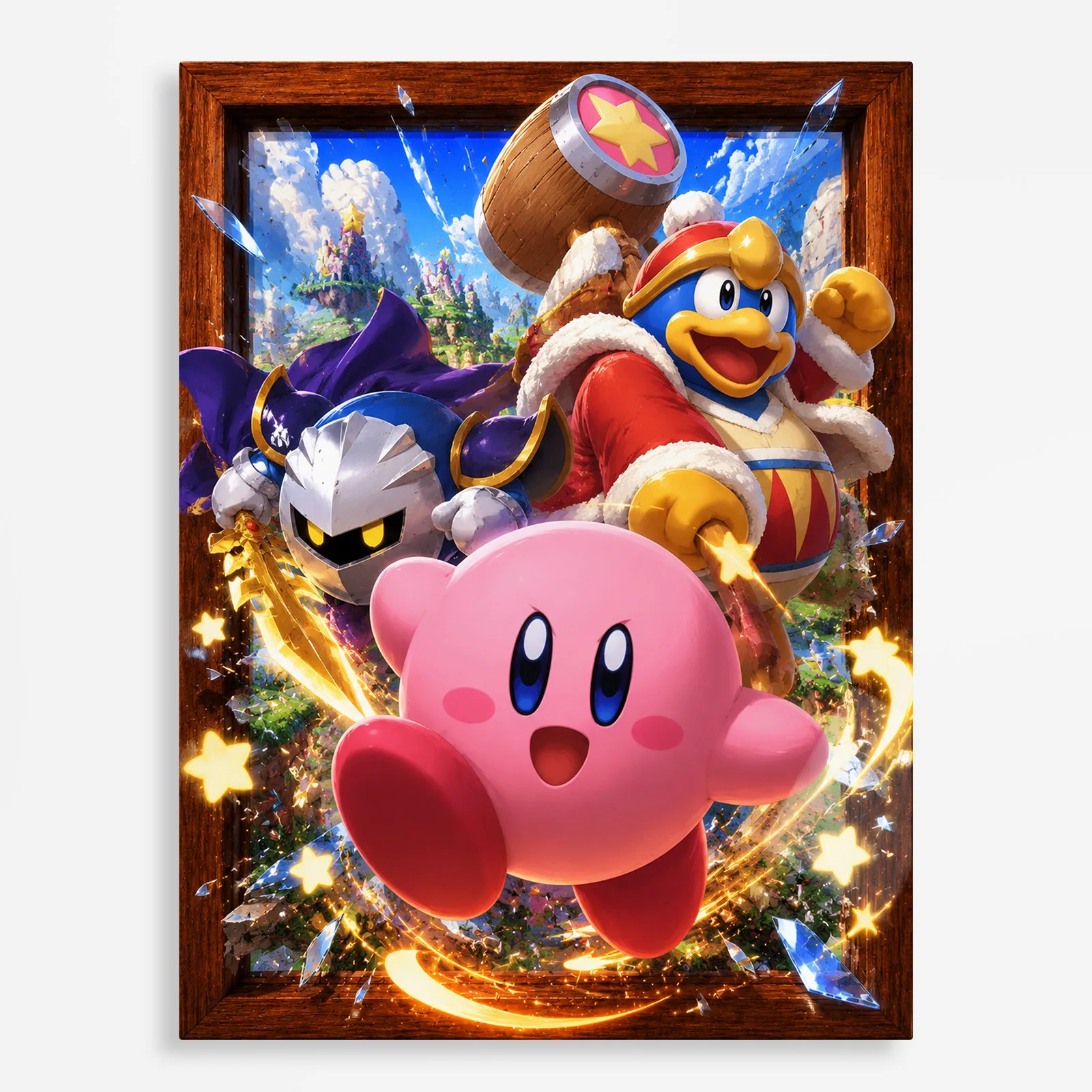 video game metal poster (134) s1 Pink Hero Metal Poster Wall Decor - Image 1