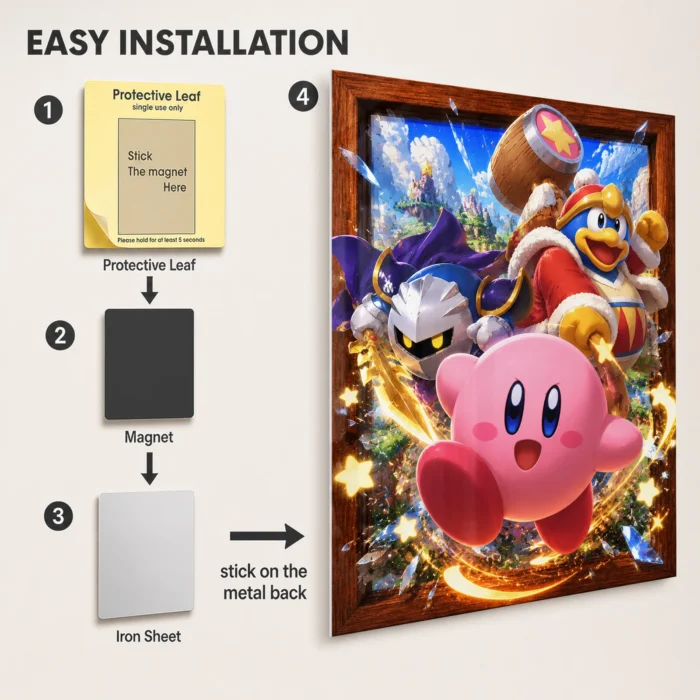 Pink Hero Metal Poster Wall Decor - Image 2
