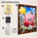 Pink Hero Kirby Metal Poster Wall Decor - Image 2
