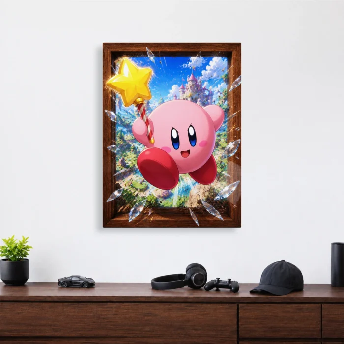 Pink Hero Kirby Metal Poster Wall Decor - Image 4