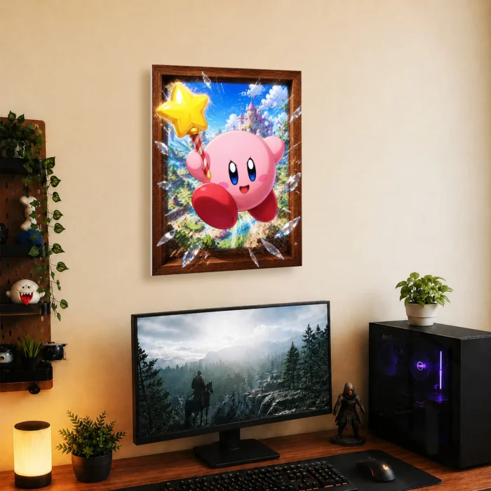 Pink Hero Kirby Metal Poster Wall Decor - Image 5