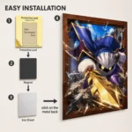 Pink Hero Meta Knight Metal Poster Wall Decor - Image 2