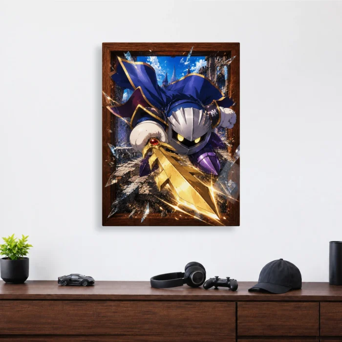 Pink Hero Meta Knight Metal Poster Wall Decor - Image 3