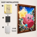 Pink Hero Kirby Metal Poster Wall Decor - A - Image 2