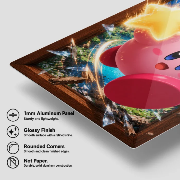Pink Hero Kirby Metal Poster Wall Decor - A - Image 6