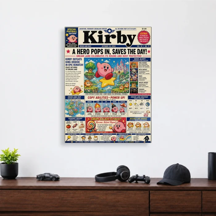Pink Hero Metal Poster Wall Decor - A - Image 3
