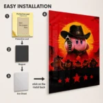 Pink Hero Kirby Metal Poster Wall Decor - B - Image 2