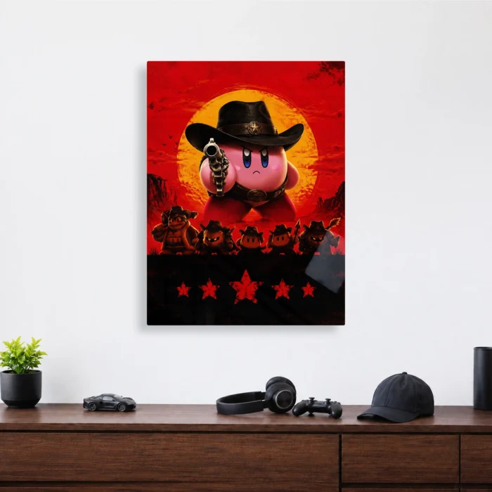 Pink Hero Kirby Metal Poster Wall Decor - B - Image 3