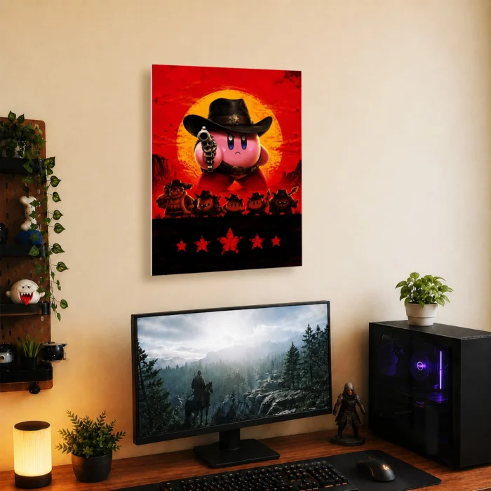 Pink Hero Kirby Metal Poster Wall Decor - B - Image 4