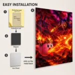 Pink Hero Kirby Metal Poster Wall Decor - C - Image 2