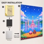 Pink Hero Kirby Metal Poster Wall Decor - D - Image 2