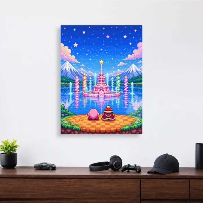Pink Hero Kirby Metal Poster Wall Decor - D - Image 4