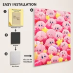 Pink Hero Kirby Metal Poster Wall Decor - E - Image 2