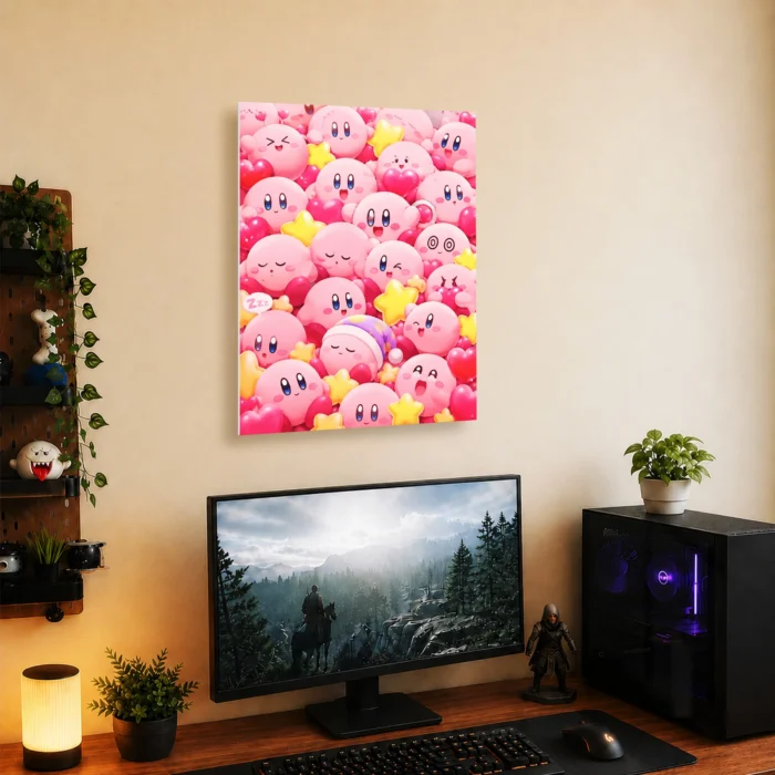 Pink Hero Kirby Metal Poster Wall Decor - E - Image 4