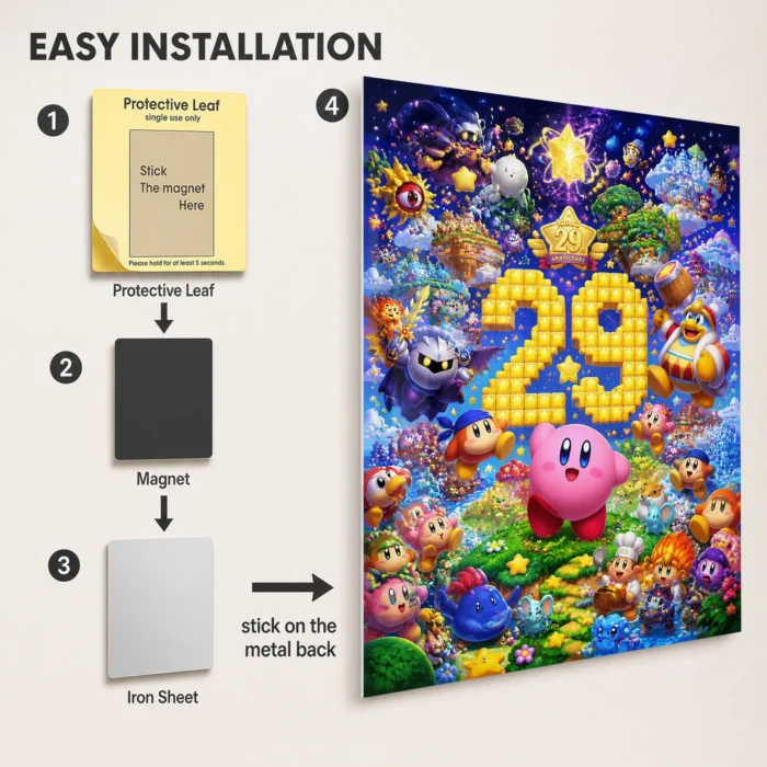 Pink Hero Metal Poster Wall Decor - C - Image 2
