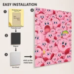 Pink Hero Kirby Metal Poster Wall Decor - F - Image 2