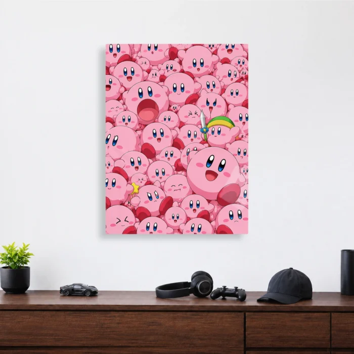 Pink Hero Kirby Metal Poster Wall Decor - F - Image 4