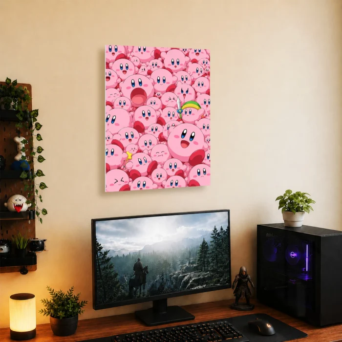 Pink Hero Kirby Metal Poster Wall Decor - F - Image 5