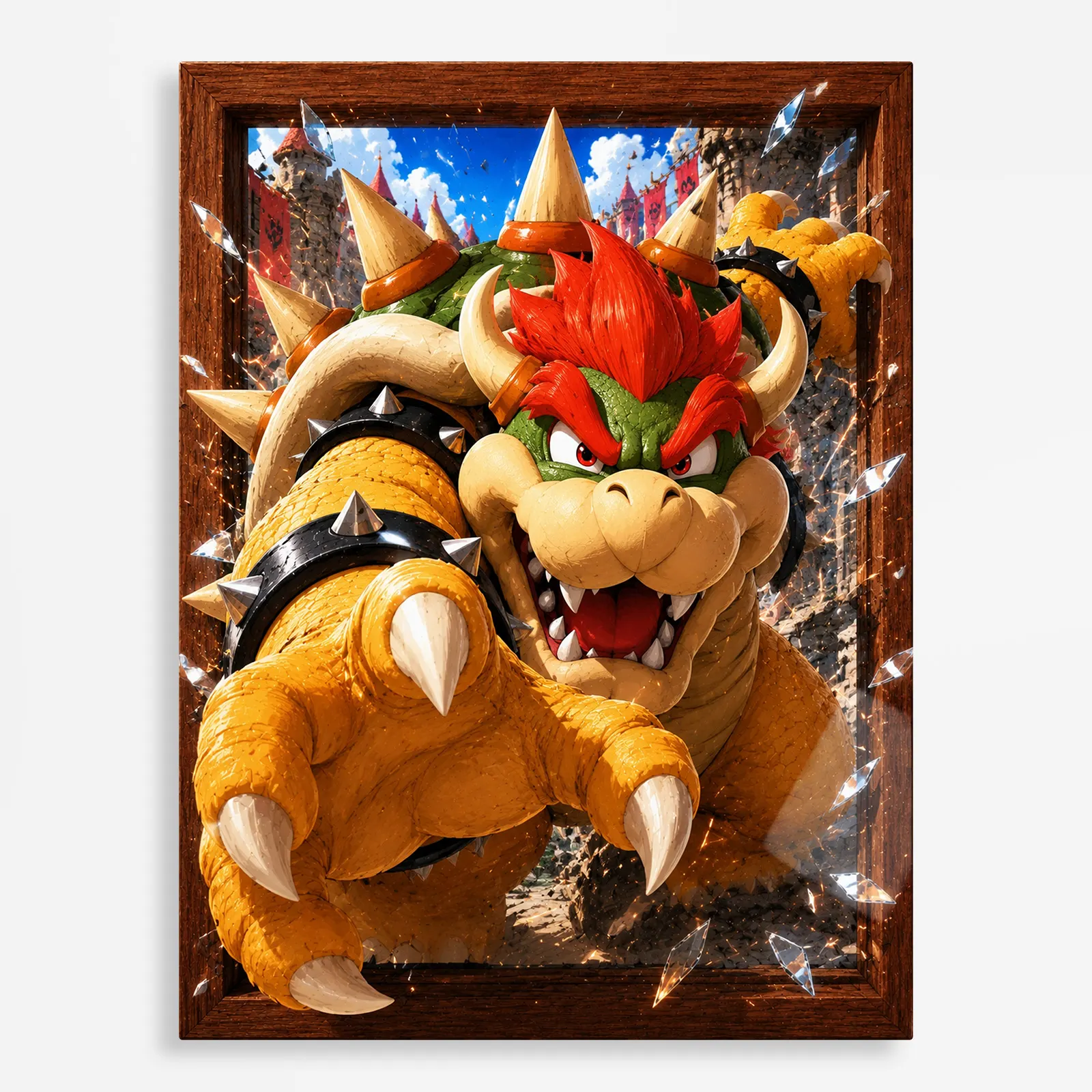 video game metal poster (149) s1 SM Bowser Metal Poster Wall Decor - Image 1