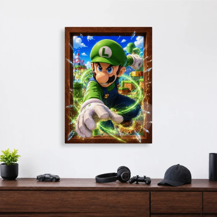 SM Luigi Metal Poster Wall Decor - Image 4