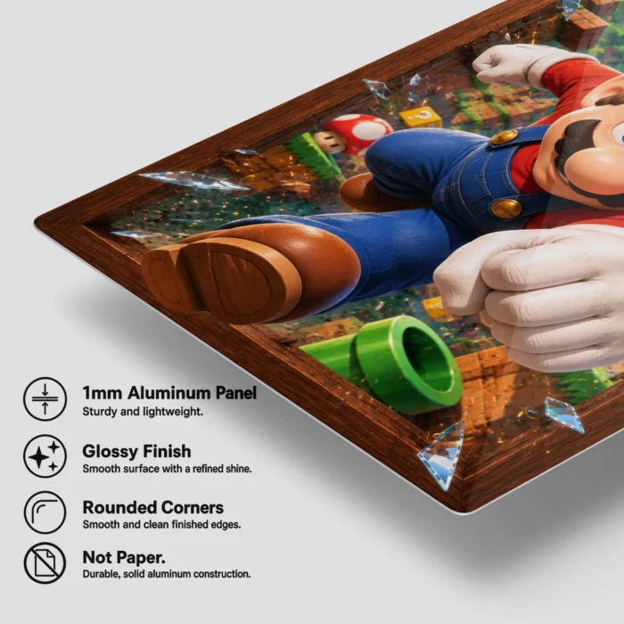SM Mario Metal Poster Wall Decor - Image 6