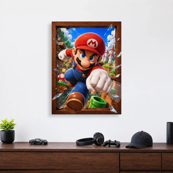 SM Mario Metal Poster Wall Decor - Image 4