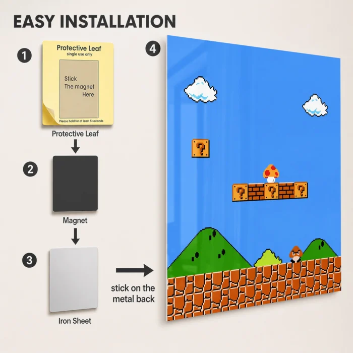 SM Mario Metal Poster Wall Decor - B - Image 2