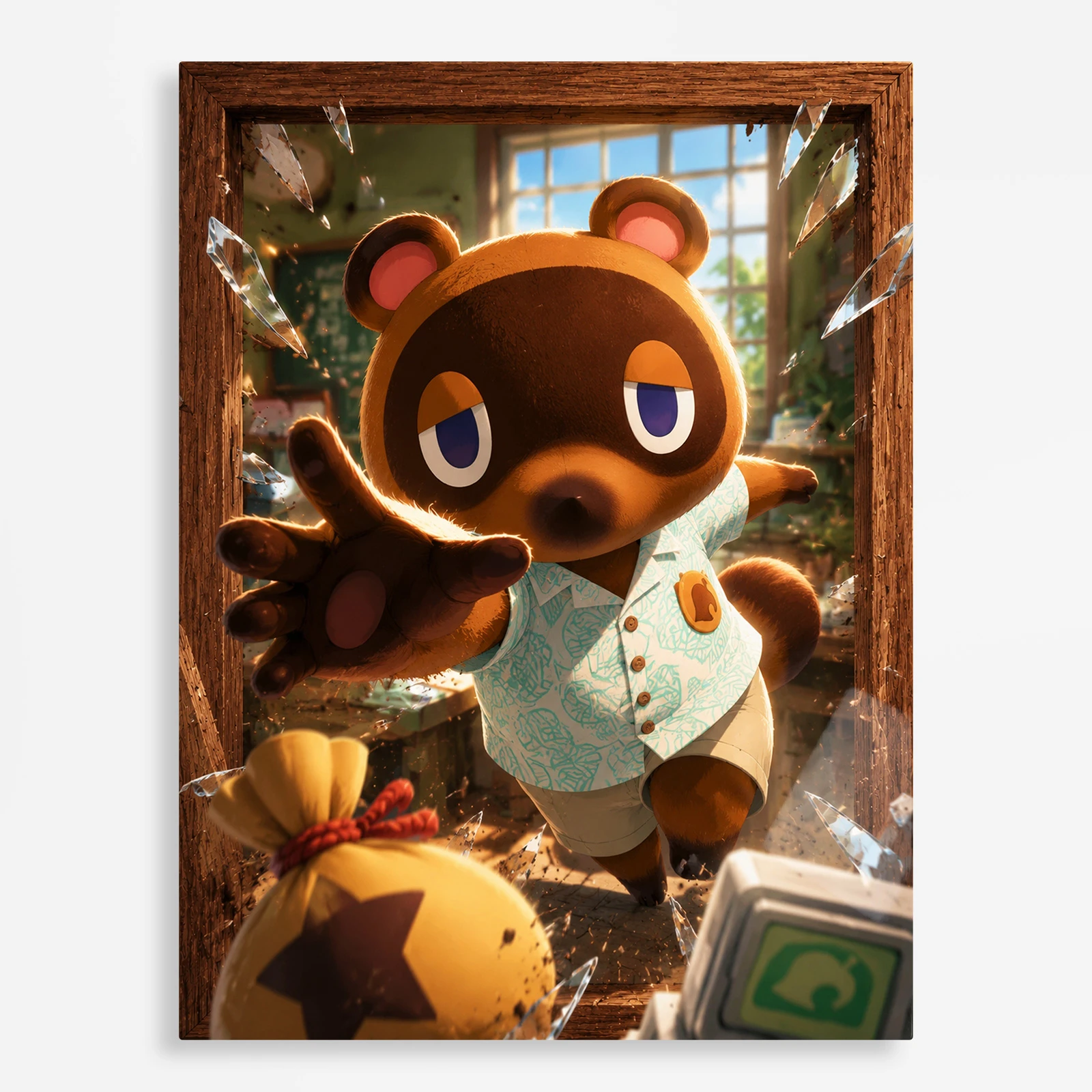 video game metal poster (16) s1 AC Tom Nook Metal Poster Wall Decor - Image 1