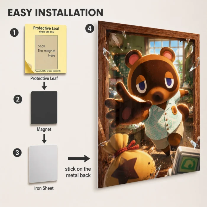 AC Tom Nook Metal Poster Wall Decor - Image 2
