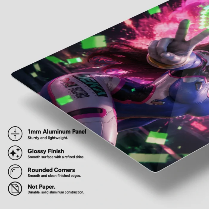 OW D.Va Metal Poster Wall Decor - Image 5
