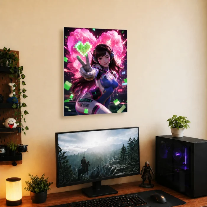 OW D.Va Metal Poster Wall Decor - Image 4