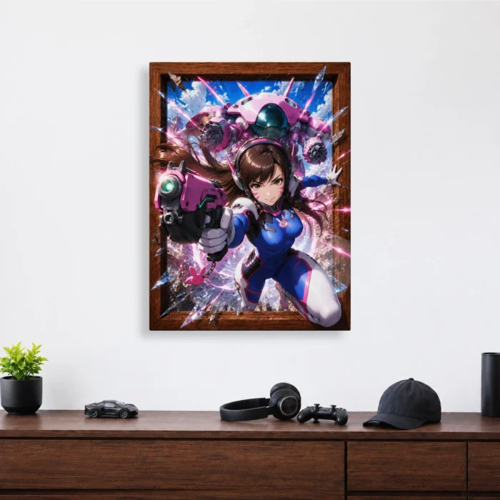 OW D.Va Metal Poster Wall Decor - A - Image 3