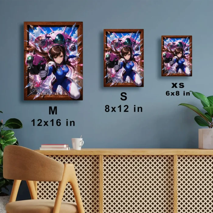 OW D.Va Metal Poster Wall Decor - A - Image 6