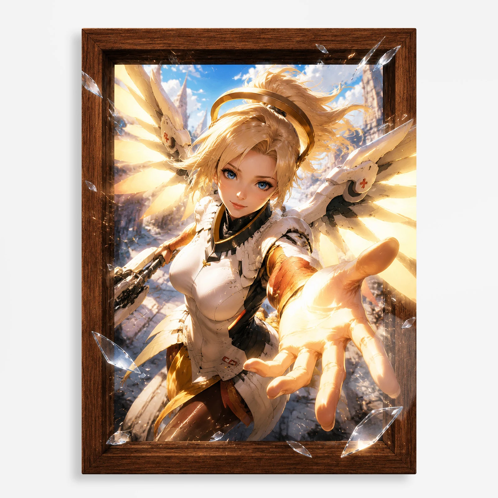 video game metal poster (172) s1 OW Mercy Metal Poster Wall Decor - Image 1