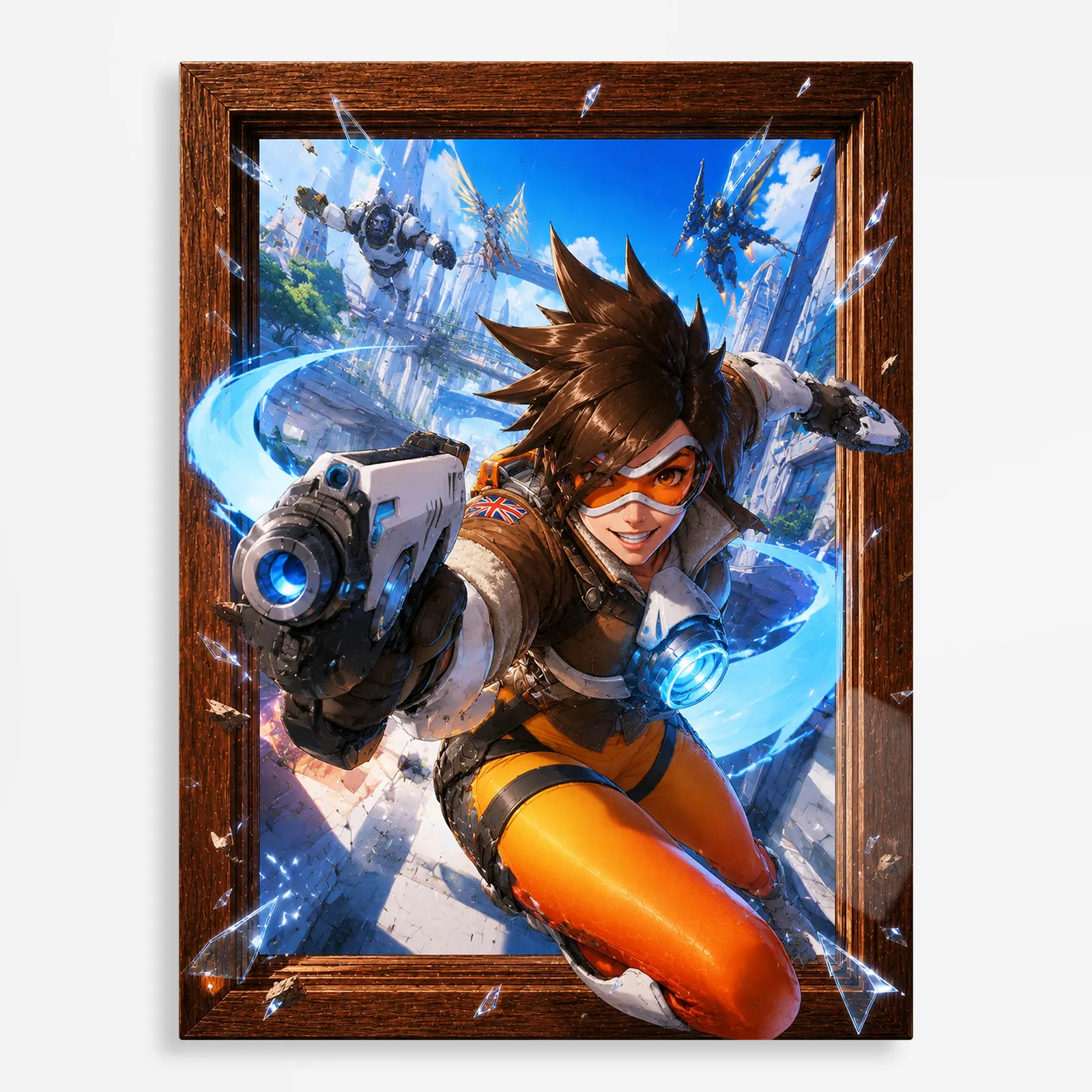 video game metal poster (173) s1 OW Tracer Metal Poster Wall Decor - A - Image 1